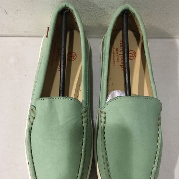 MARC JOSEPH NEW YORK GIRL'S POWDER GREEN LEATHER BROADWAY LOAFERS 13-NICE! - Picture 4 of 13